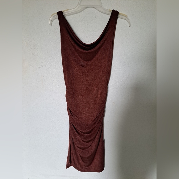 popular 21 Dresses & Skirts - Brown Cowl Neck Dress